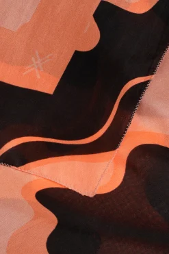 Zijden sjaal met bloemenprint