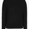 Zwarte cashmere pull met ronde hals