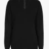 Zwarte cashmere trui met V-hals