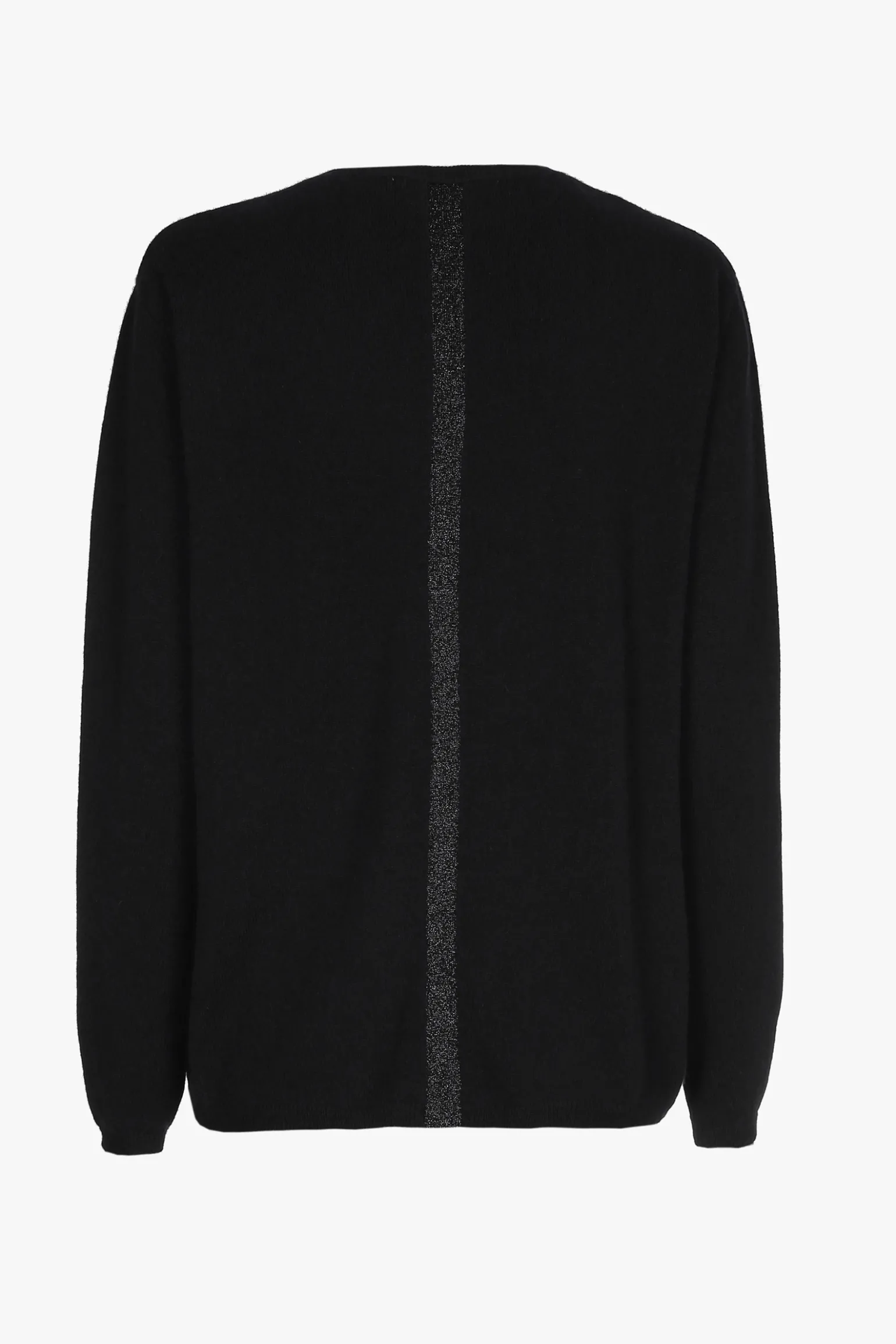 Zwarte cashmere trui met V-hals