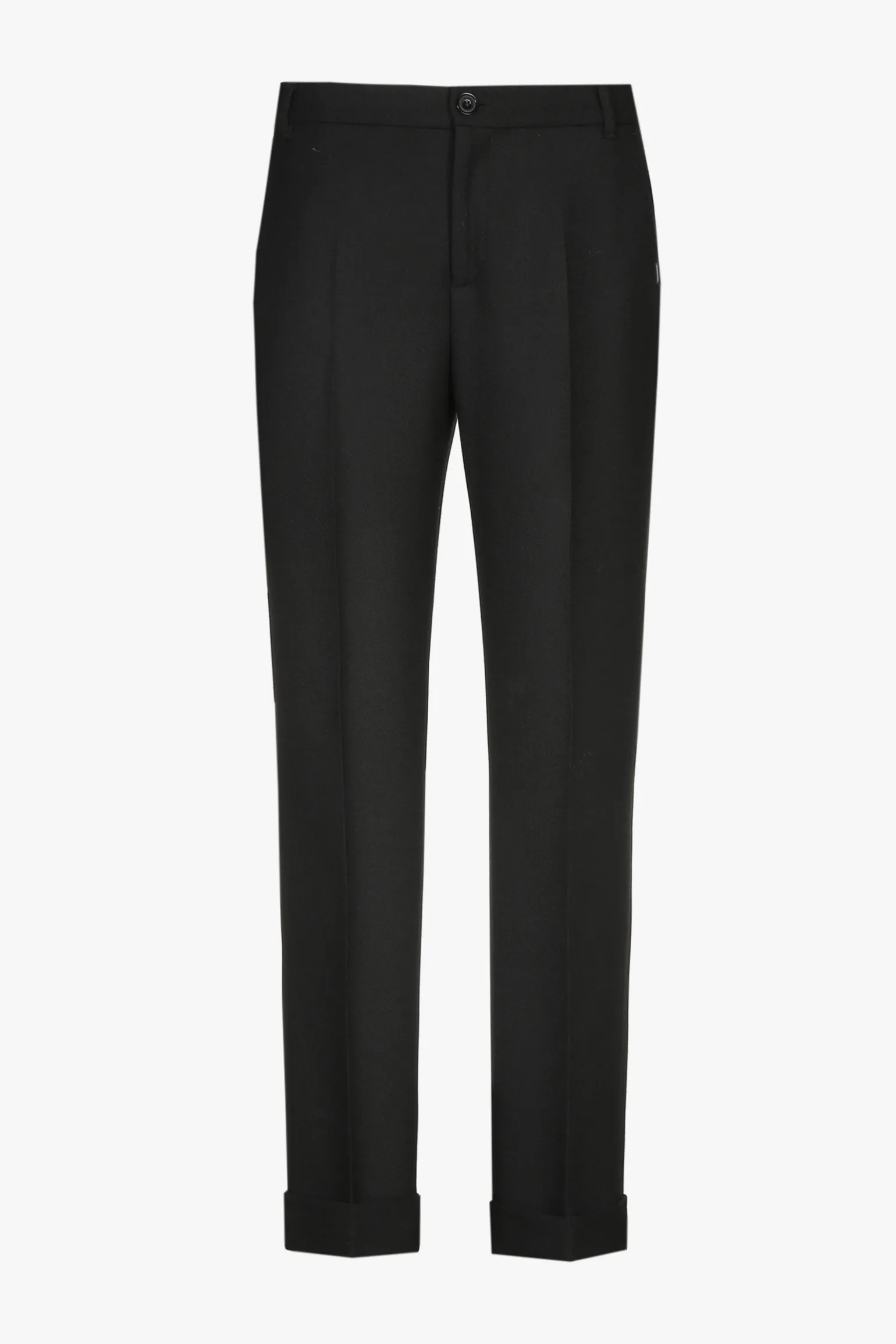Zwarte chino broek met omslag