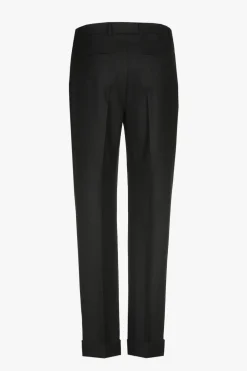 Zwarte chino broek met omslag