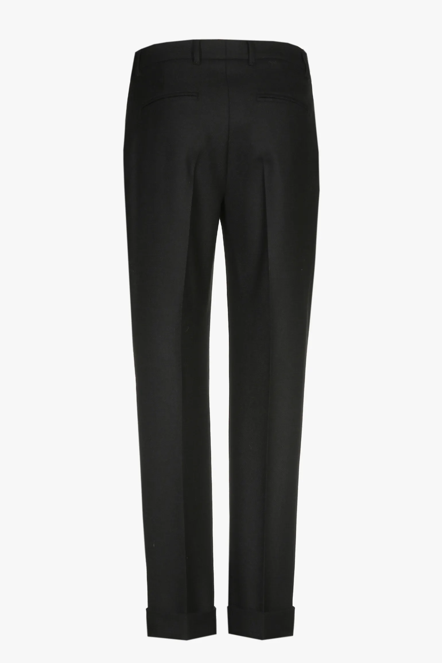Zwarte chino broek met omslag